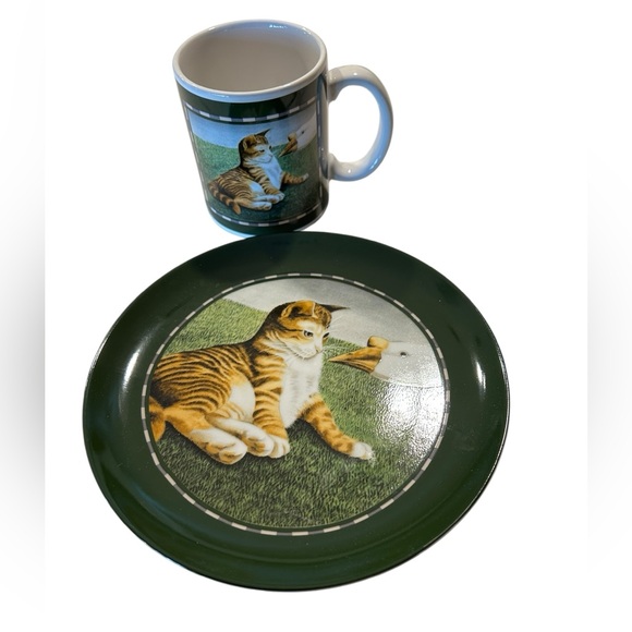 Cat collectible collection by Herrero - set of 3 cups and matching saucers - Picture 4 of 13